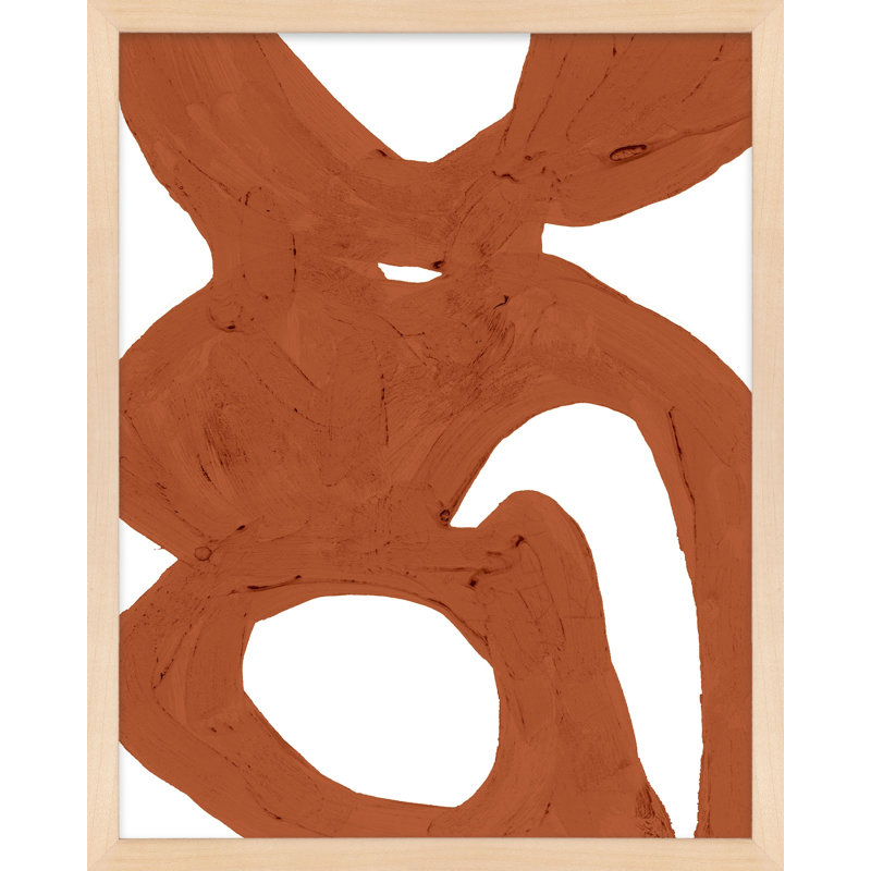 Copper Harmony 1 Print by Andrea Stokes, 38" H x 30" W x 1.25" D, Brown Framed
