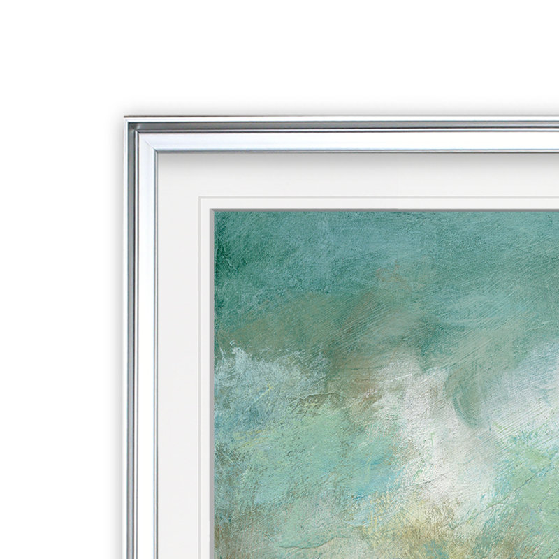 " Cloudscape I " Painting Print, 23" H x 23" W x 1.5" D, Silver Framed