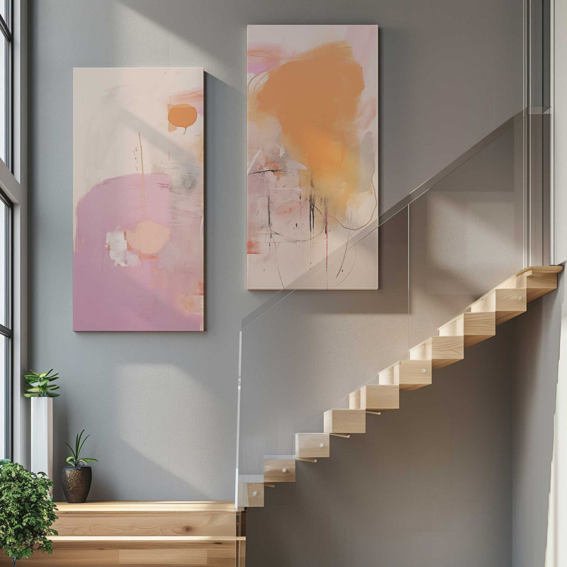 Cotton Candy Delight v1 | Impression sur toile 2 panneaux | Combiné, H 48 po x l 48 po