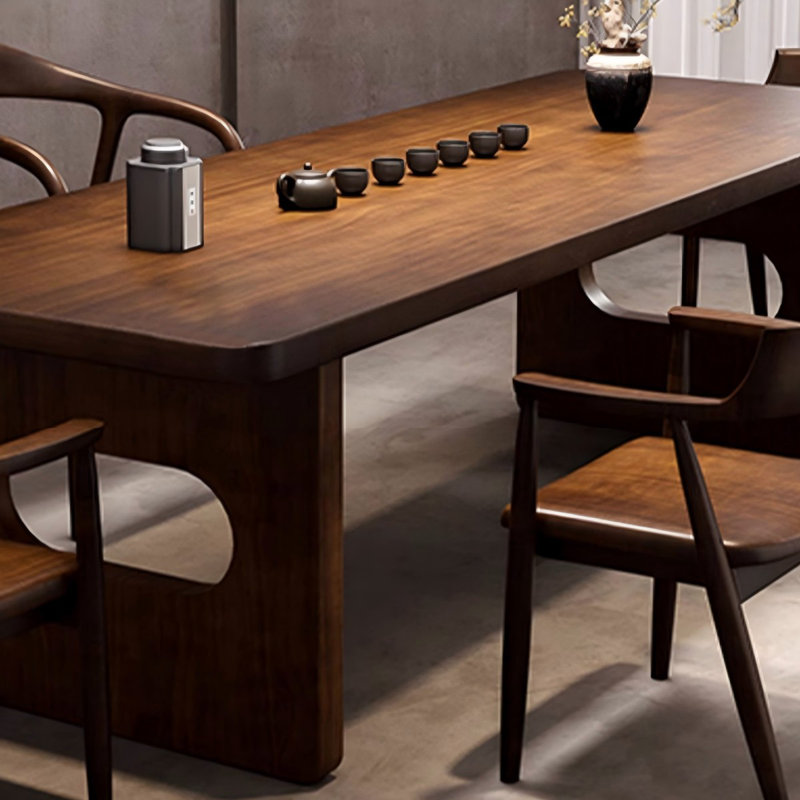 Table de salle à manger rectangulaire, H 29,53 po x L 86,61 po x l 35,43 po