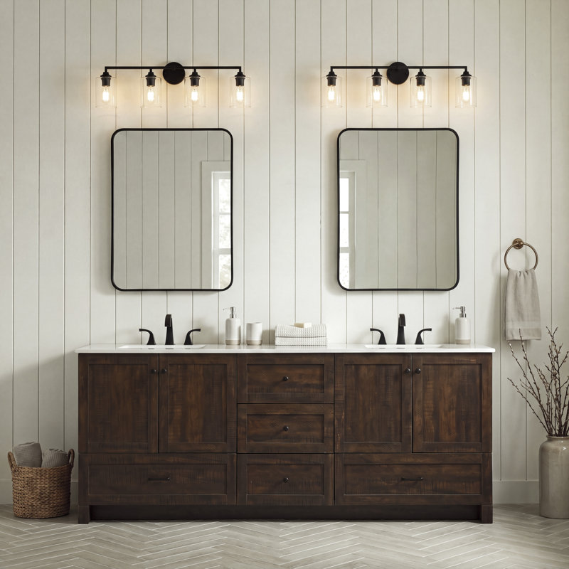 Soma 84 " W Free Standing Wall Mounted 2 Double Vanity Bathroom Vanity With Engineered Marble Top, Expresso