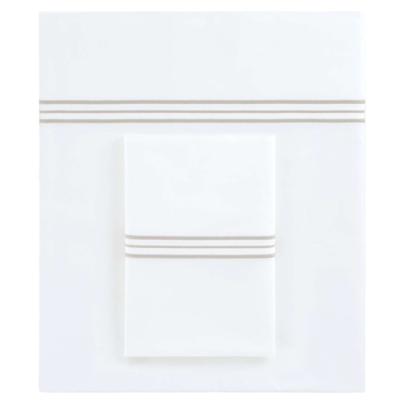 Trio Pillowcases (Pair), Standard Pillowcases, Pearl Gray