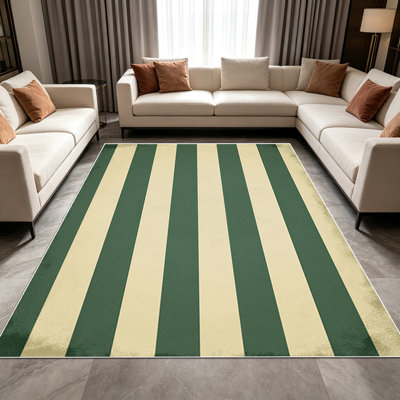 1PC Striped Area Rugs for Living Room, Soft and Comfortable, Suitable for all seasons, easy - to - maintain, machine washable Indoor floor mat, Under Table Farmhouse suitable for Bedroom, Kitchen, Balcony, Patio, Hallway, Home Decor, Outdoor Decor.