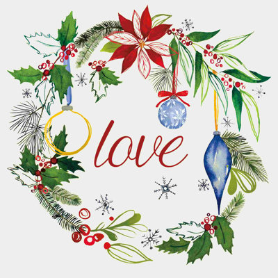 «Watercolor Christmas V» par Harriet Sussman - peinture sur toile tendue