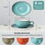 Ensemble de tasses à cappuccino élégantes en porcelaine blanche - Style Art déco pour les amateurs de café-98973356