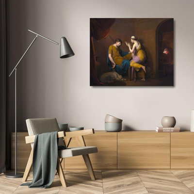 "The Corinthian Maid" by  Joseph Wright Of Derby - Gallery Wrap Canvas Wall Art