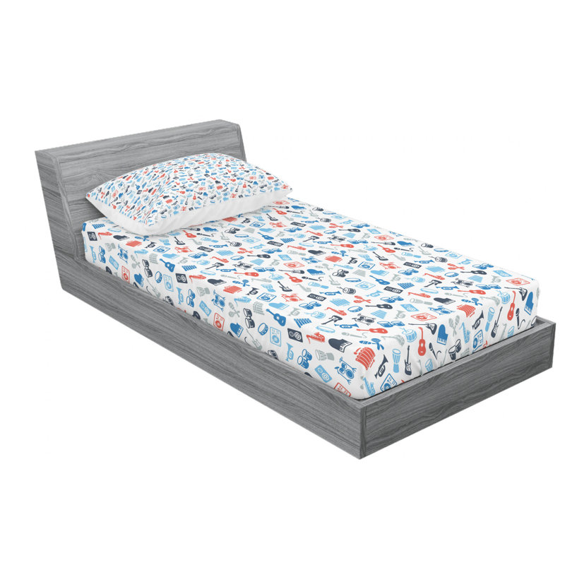 Microfiber Sheet Set, Twin Sheet Set with Fitted Sheet