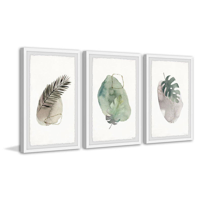 " Tropical Presence " 3 - Pieces Painting Print, 45" H x 30" W