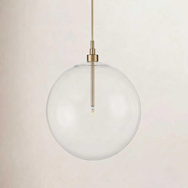 Luminaire suspendu 1 lumière Jeanna, Laiton