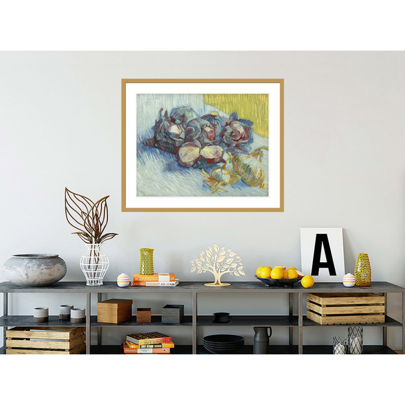 Choux rouges et oignons par Vincent van Gogh, impression giclée encadrée, H 33,5 po x l 40,92 po