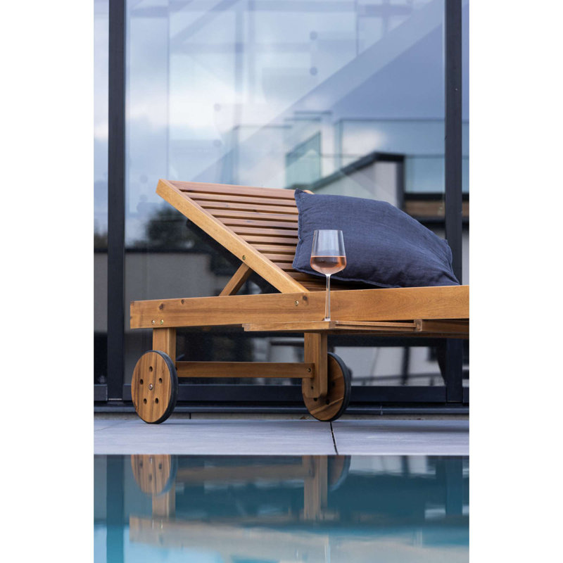 Inyo 63cm Long Acacia Sun Lounge