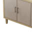 Armoire à 4 portes rétro style industriel Rivet Decor, portes décorées en lin