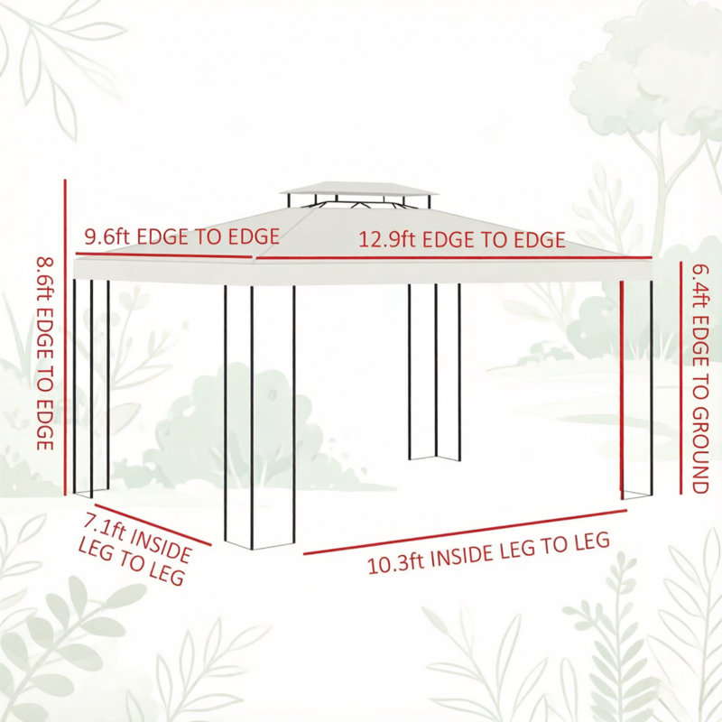 Patios spacieux en acier et abri de jardin (doit inclure le cadre)