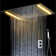 Polished chrome shower system with rainfall head and flexible handheld sprayer for comfort