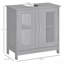 Armoire moderne sous le lavabo avec 2 portes, armoire de salle de bain piédestal sous le lavabo, meuble-lavabo avec tablettes réglables, armoire moderne, armoire de salle de bain, armoire grise