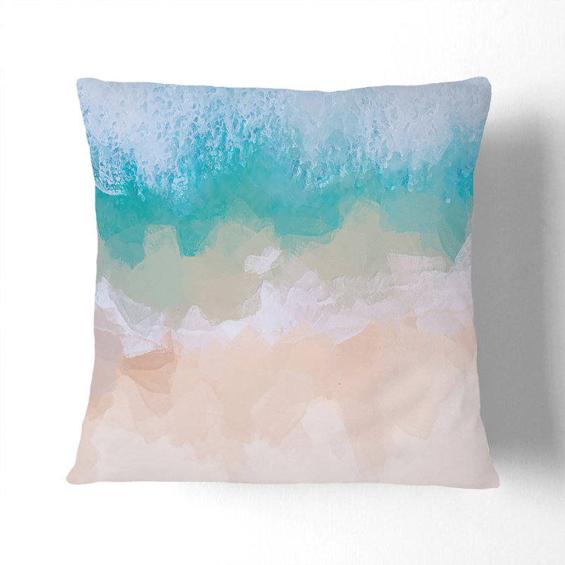Abstract Square Cushion, White, 55 x 55 cm