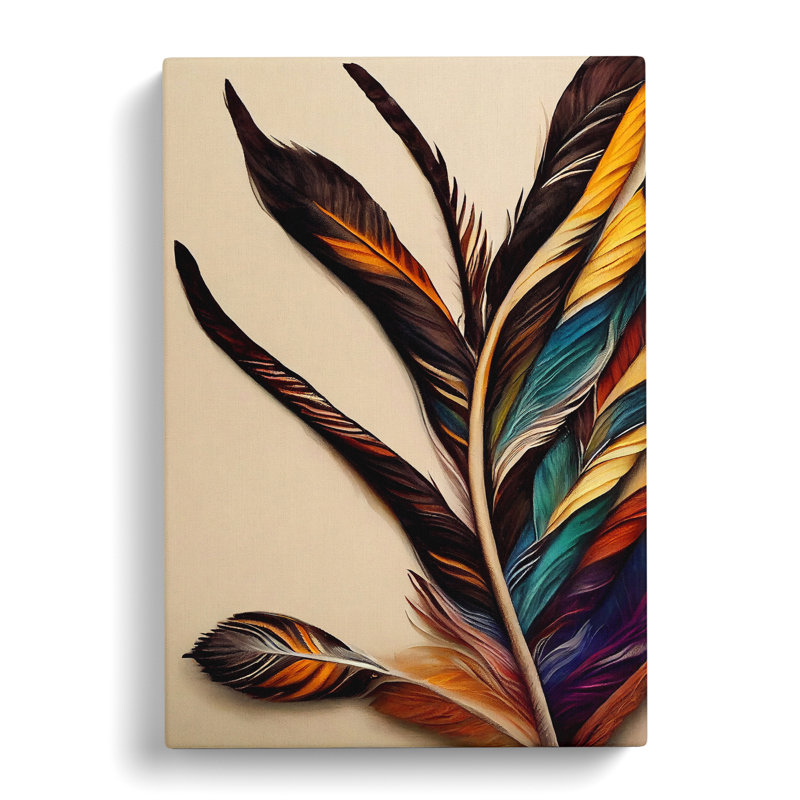 Creative Feathers - Wrapped Canvas