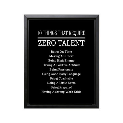 10 choses qui ne nécessitent aucun talent