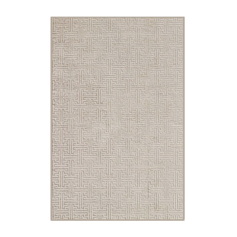 Geometric Indoor Rug, Rectangle 5' x 8'
