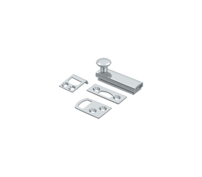 Deltana 2SBCS26 2" Surface Bolt, Concealed Screw, HD in Polished Chrome, Polished Chrome