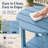 18" W x 18'' D HIPS Round Outdoor Side Table for Adirondack Chairs, 2-Tier Storage Easy Maintenance & Weather-Resistant Patio End Table with 330Lbs Load Bearing for Backyard, Pool, Patio, Porch, Garden, Lawn, Relaxing Companion, Blue-65078024