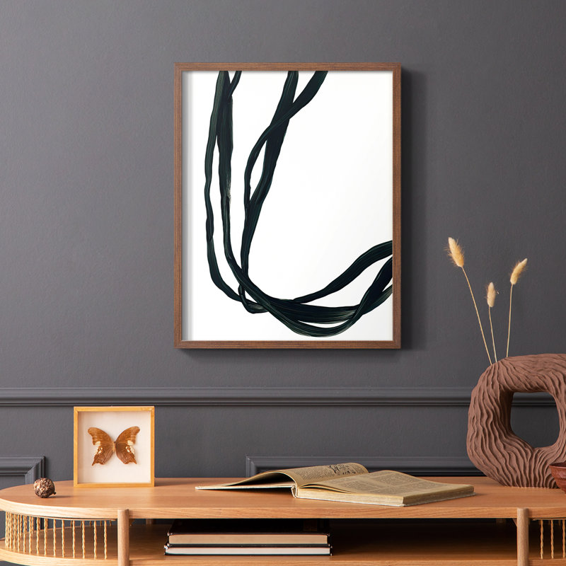 Onyx Ribbon II, reproduction encadrée - bois massif, Brun, H 10 po x l 8 po