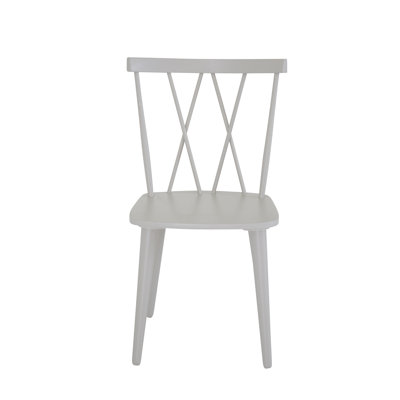 Gosnell 44.5cm H Solid Wood Cross Back Side Chair