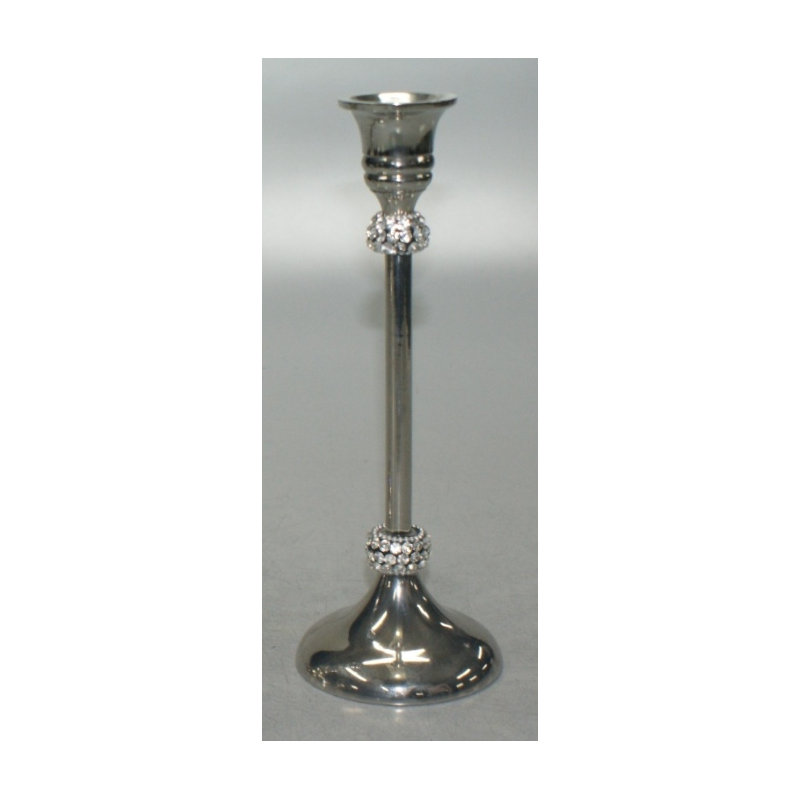 Metal Tabletop Candlestick, 8.5" H x 3.5" W x 3.5" D