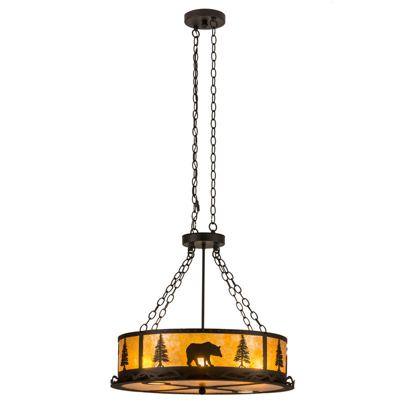 Nuneaton 8 - Light Dimmable Drum Chandelier