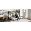 Lits gain d'espace avec rangement, lit simple triple avec cadre en métal, pour maison familiale moderne-1131752421