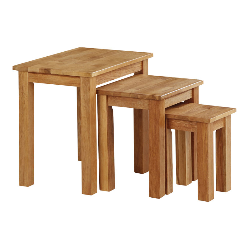 Carmel Solid Wood Nesting Tables, Oak