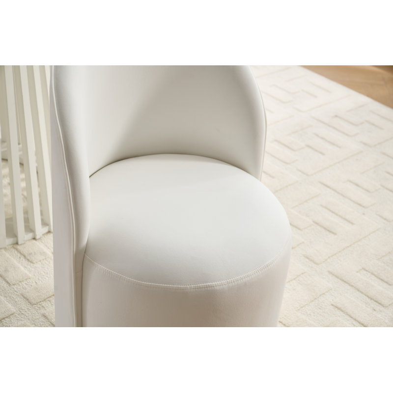 Chaise d'appoint rembourré, Crème, crème