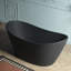 Baignoire autoportante 67 po en résine solide à surface double avec trop-plein et drain escamotable 67 po-701050714-701050718