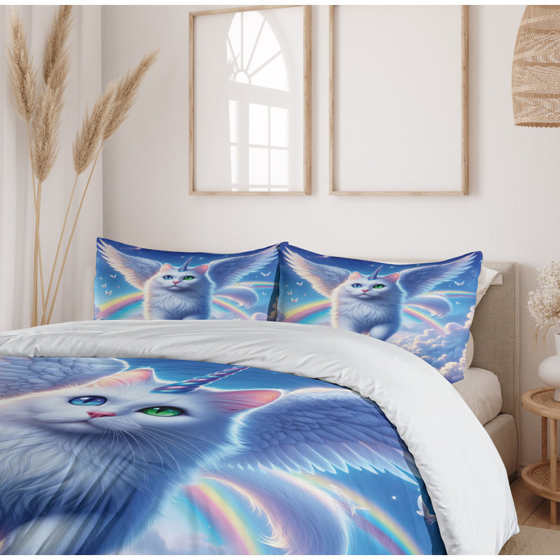 Ensemble de housse de couette en microfibre, Housse de couette très grand + 2 taies décorativ