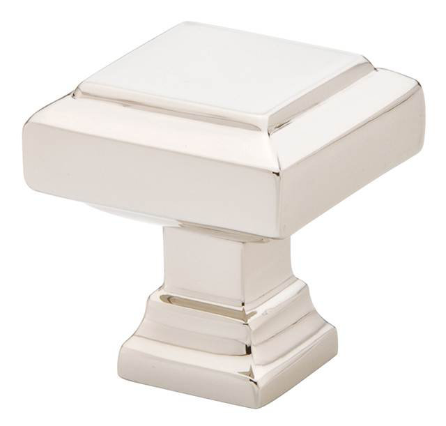 Poignée d'armoire carrée Emtek 1-1 / 4 po, H 1,25 po x l 1,25 po x P 1,25 po, Nickel poli
