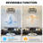 19'' 7-Blade Crystal Indoor Enclosed Caged Flush Mount Ceiling Fan with Light Kit and Remote Control-1421399258