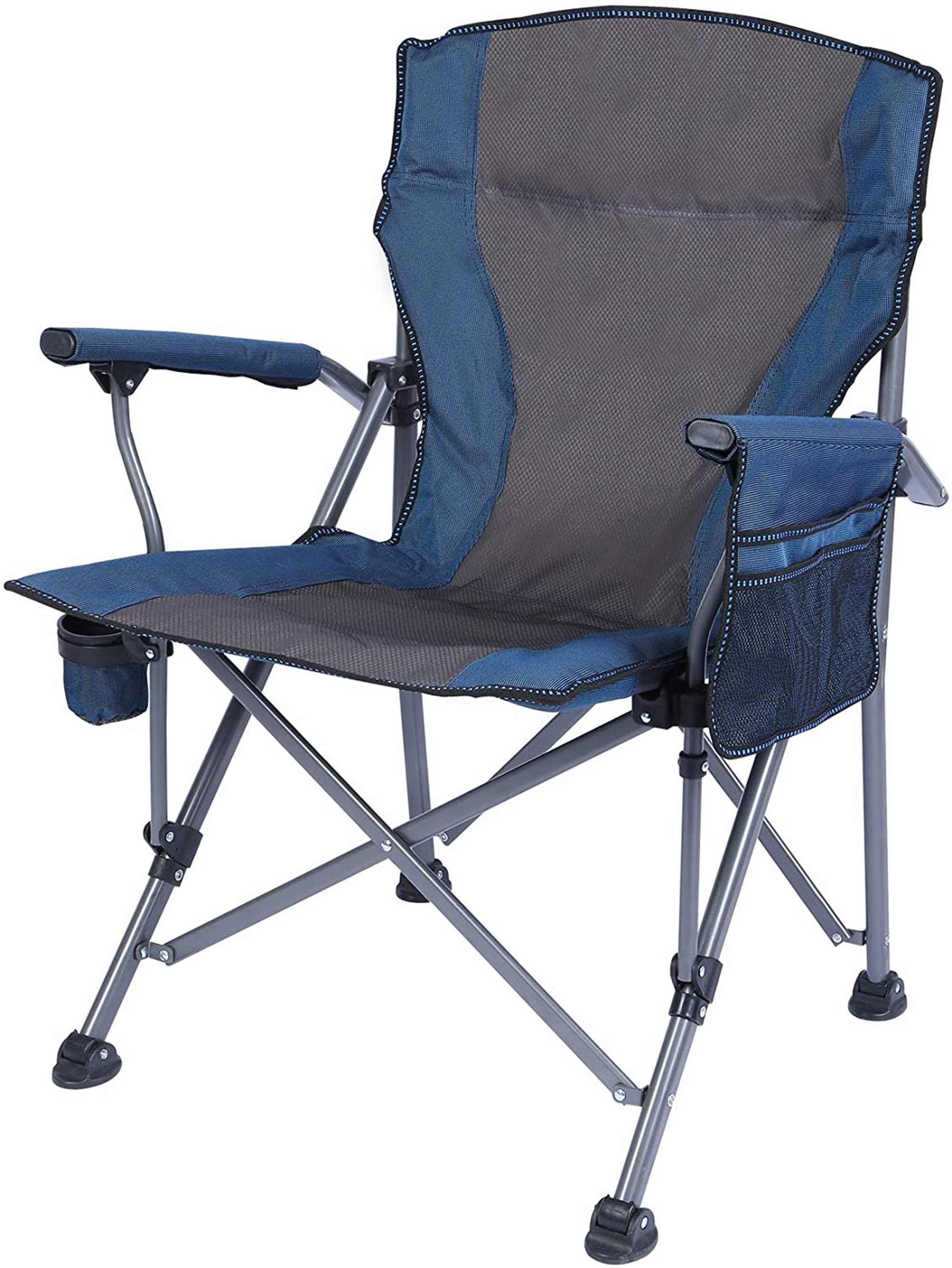ALPHA CAMP Portable Folding Stadium Seat Bleacher Chair with Back Pad Cup  Holder