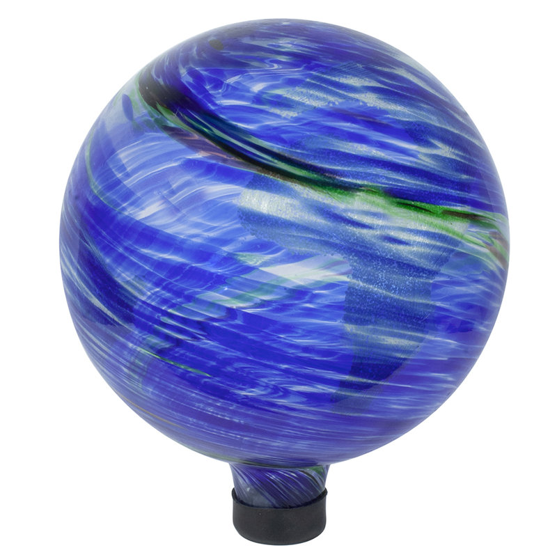 Bossier Weather Resistant Glass Abstract Gazing Ball
