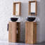 Stelle Wood Wall Mirror with Shelves