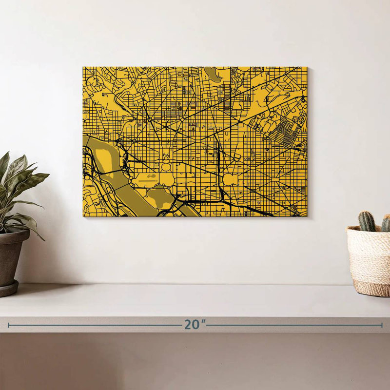 Carte de la route urbaine Aliaz Washington, H 8 po x l 12 po