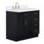 Meuble-lavabo simple en bois massif 36 po Tidworth avec plateau en quartz 1,5 po-83279770-83279750-86868225