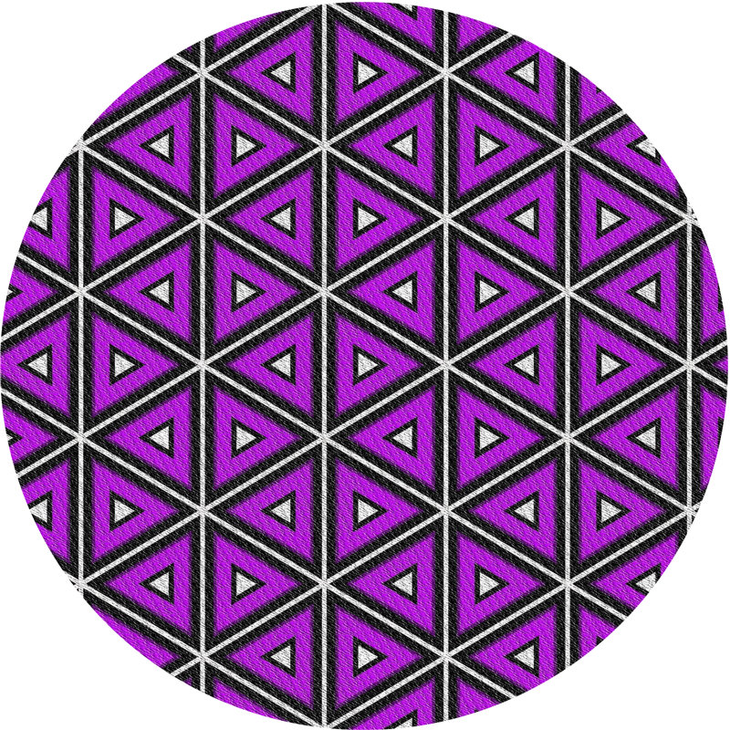 Tapis rose / noir Fairhaven, Rond 7 pi