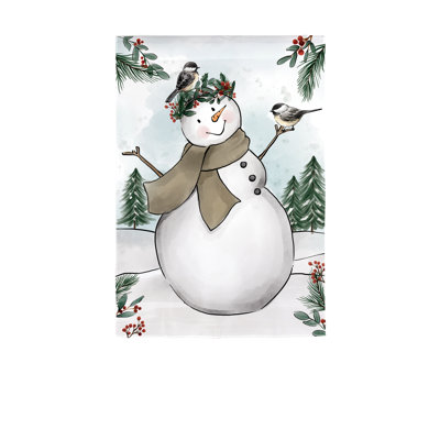 Drapeau de jardin bonhomme de neige