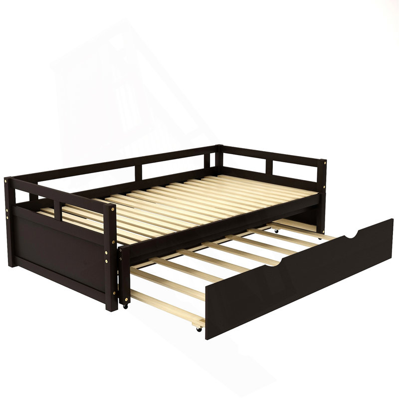 Lit de jour extensible avec couchette, lit de jour en bois avec couchette