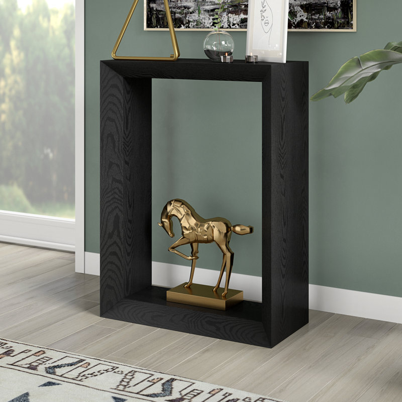 Calaysia Console Table, Black Grain, 76.2cm H x 55.9cm W x 25.4cm D