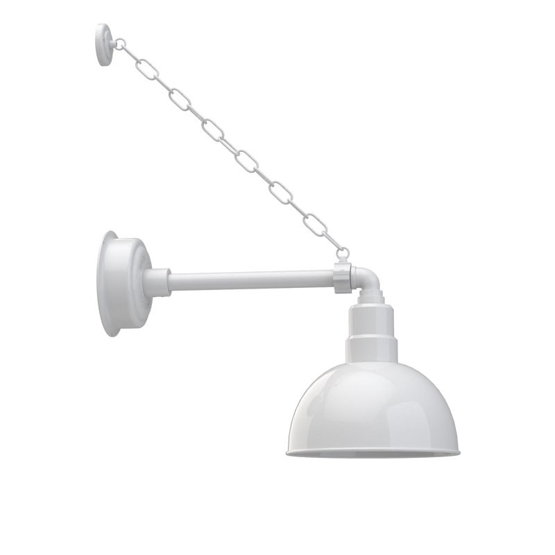 Dipkarpaz LED Wall Light, 12" H x 10" W x 22" D, White