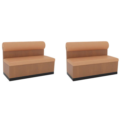 Banc rembourré en similicuir élégant