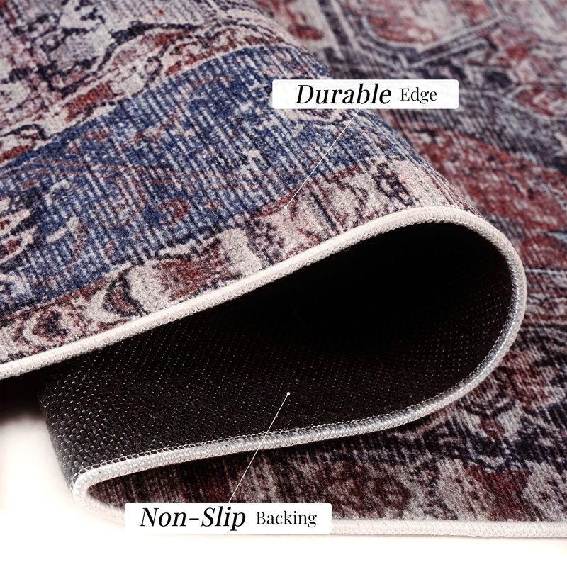 Tapis multicolore lavable (multicolore), Rectangle de 5 pi x 8 pi