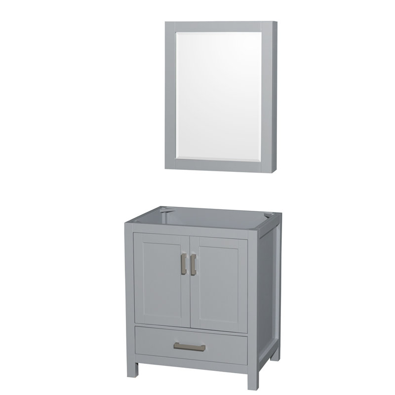 Sheffield 30" Single Bathroom Vanity Base Only, Gray