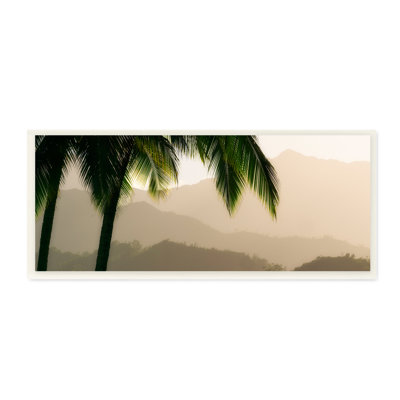 " Tropical Palm Tree Overlooking Sunlit Mountain Valley " by Dennis Frates
